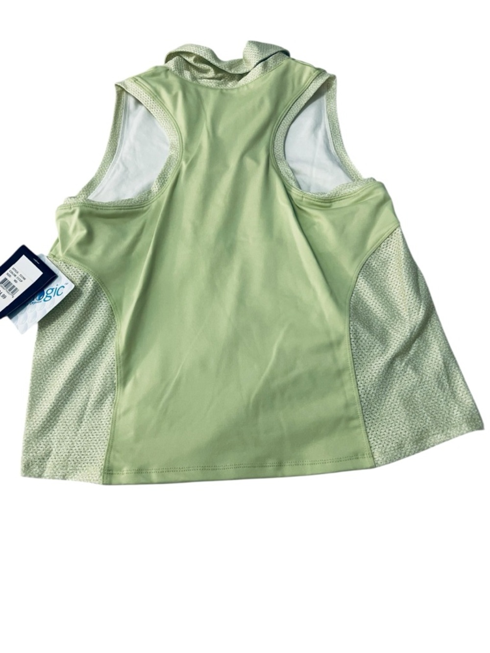 HEAD dri-logic Sleeveless Polo Tank - Light Green Tennis Pickleball Top Medium - Picture 4 of 12